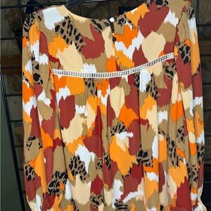 Colorful Abstract Print Blouse
